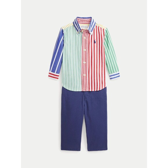 NWT Ralph Lauren BABY BOYS 6 MOS 9 MOS 18 MOS SHIRT PANTS SET 2 PC
